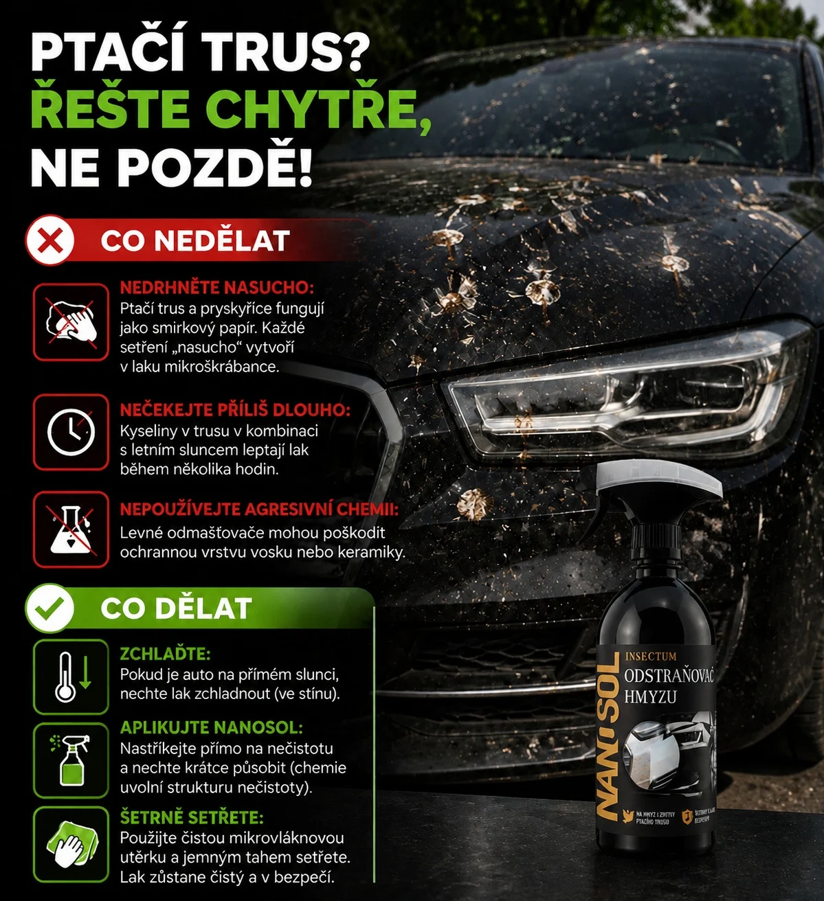 Odstraňovač hmyzu INSECTUM od Nanosol.