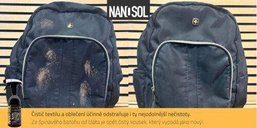 Čistič textilu a oblečení od NANOSOL.