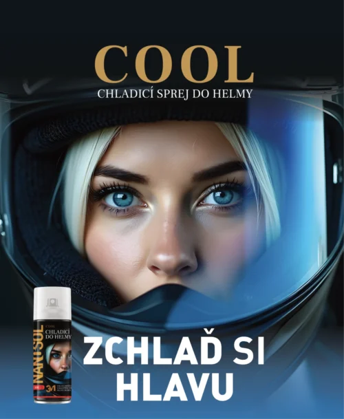 Horko v helmě? Zchlaď si hlavu v Nanosolu.