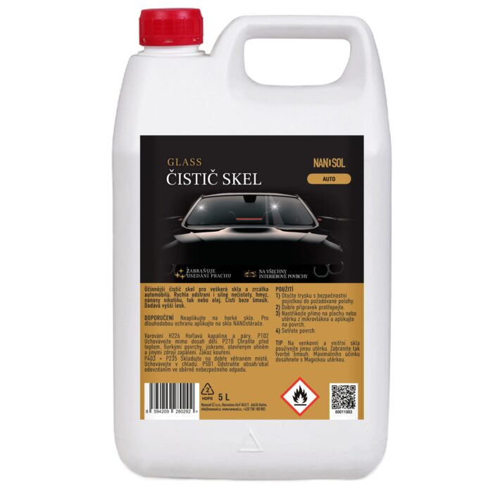 Čistič skel GLASS 5L