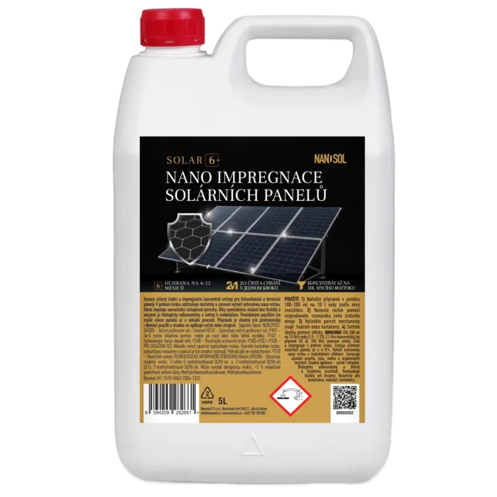 NANO impregnace solárních panelů SOLAR 6+ 5L