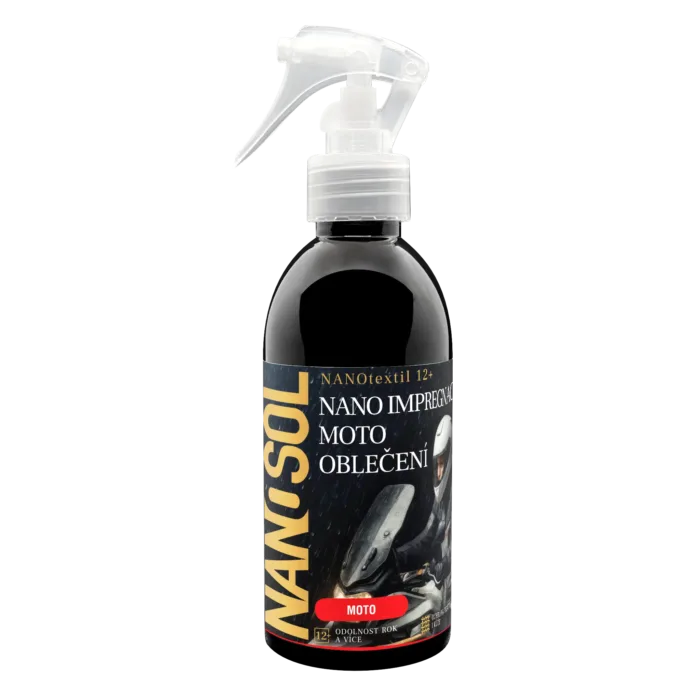 Nano impregnace na moto oblečení NANOtextil 12+ od Nanosol.
