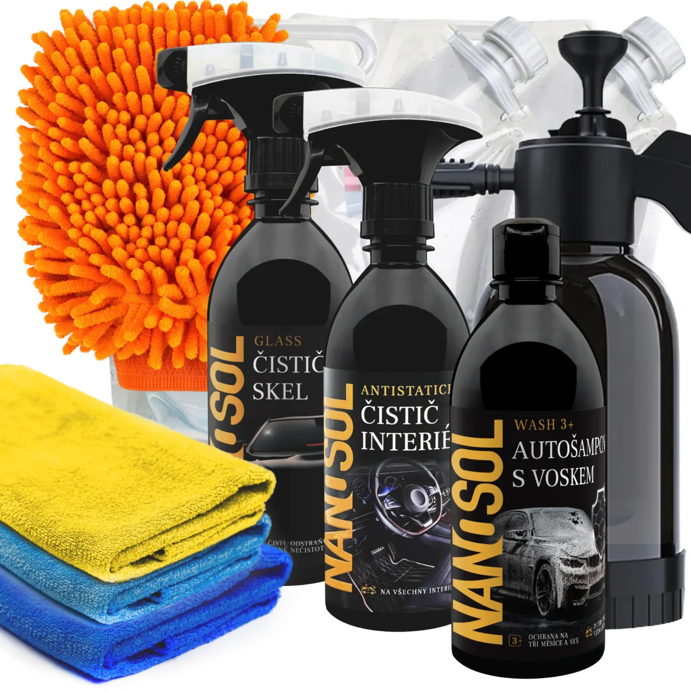 Sada na auto: mytí BEZ VODY