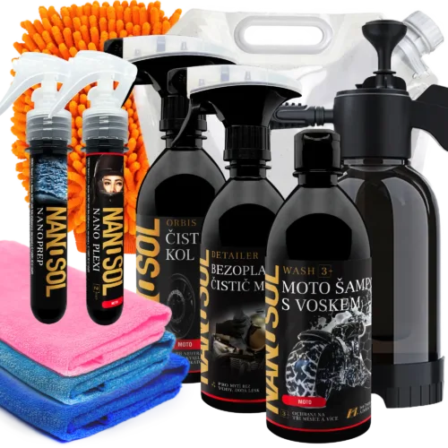 Mytí bez vody pro motorku