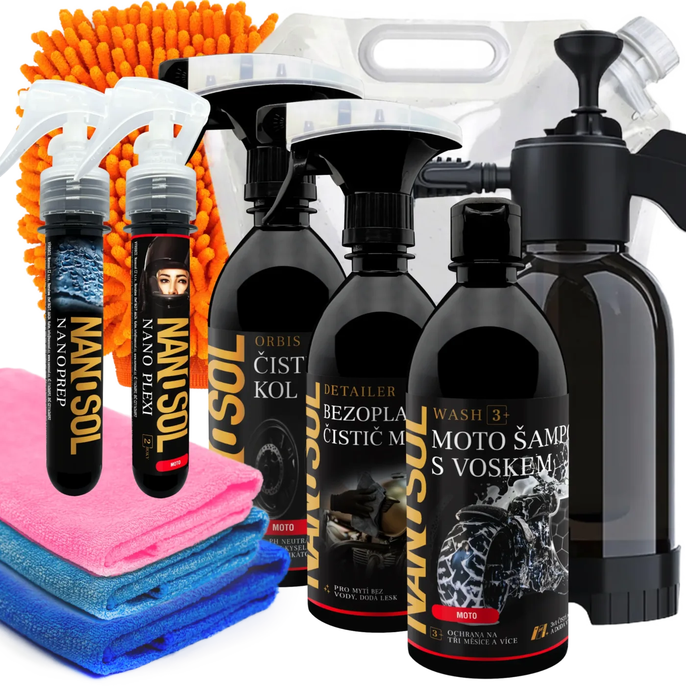 Mytí bez vody pro motorku