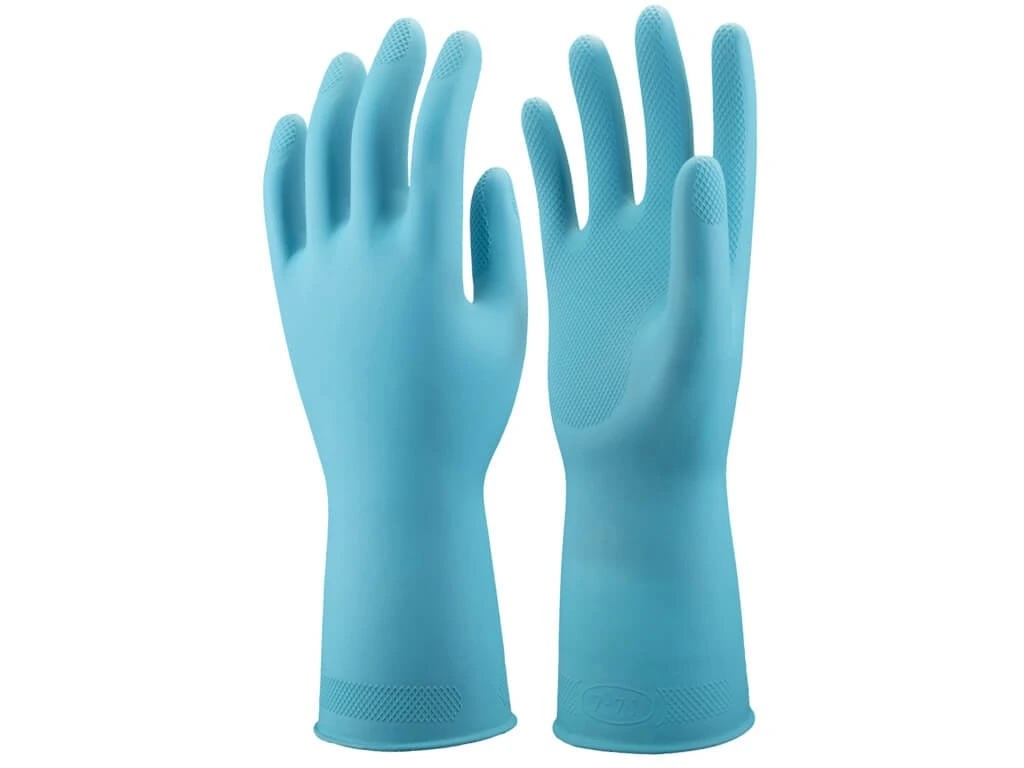 Gumové rukavice.